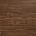 Close up of a clear stained walnut table top